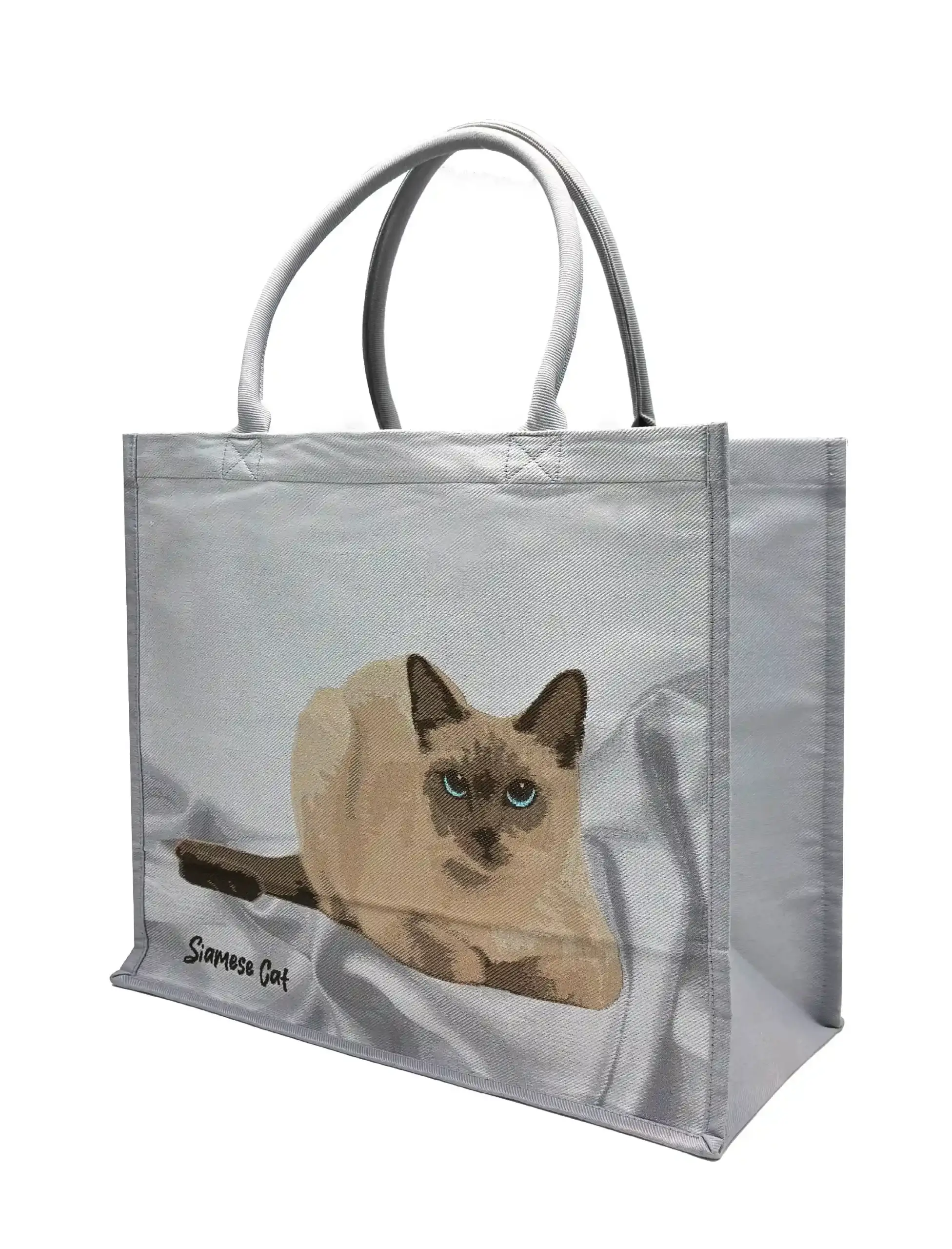 PASAYA Woven Art Bag - DIVERSITY  OF THAILAND (SIAMESE CAT) - Image 2